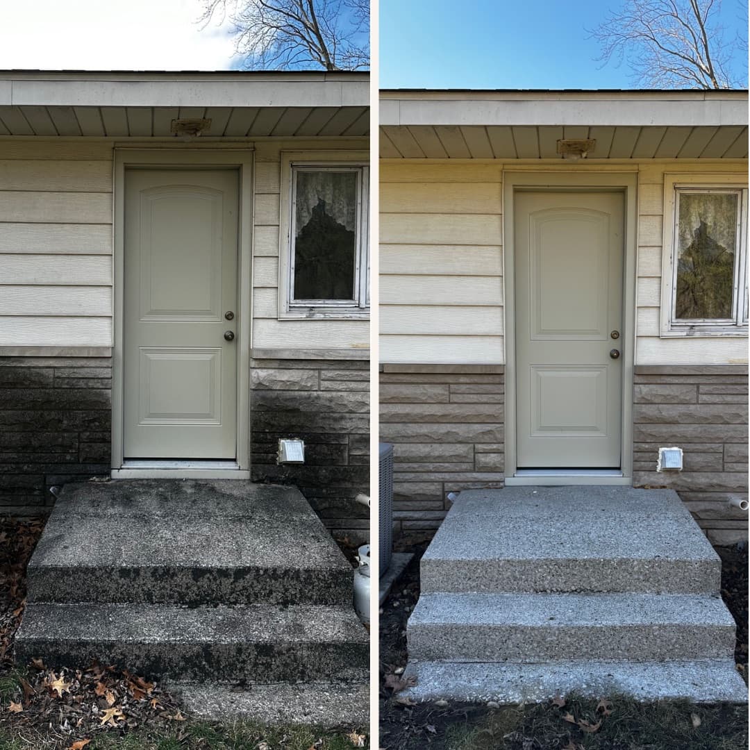 Home Walkway Transformation: Concrete Steps Shine in Wheatfield